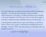 Ejemplo de derivación implícita: se explica cómo derivar funciones donde las variables están mezcladas, mostrando un ejemplo práctico con la expresión 5x²y³ + x⁵(3y²)y'.