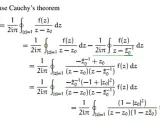 Demostración del teorema de Cauchy con integrales de contorno y manipulación algebraica.