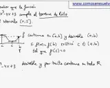 Gráfica de una función y su demostración del teorema de Rolle. La función f(x) = x³-4x+3 es continua y derivable, cumpliendo las condiciones del teorema de Rolle en el intervalo [0,2].