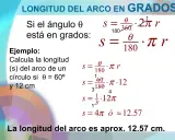 Calculando la longitud de un arco de circunferencia con ángulo en grados. Ejemplo: arco de 60° y radio 12 cm.