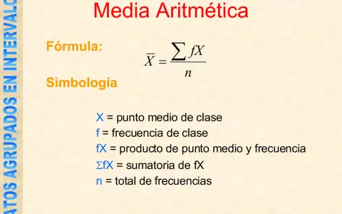 La **media aritmética** se calcula sumando los productos de punto medio y frecuencia, dividiendo entre el total de frecuencias.
