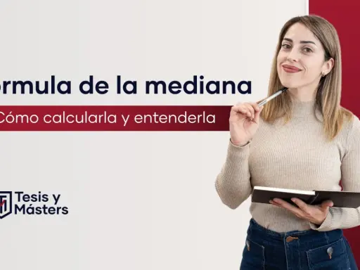 Mujer pensativa con bolígrafo y cuaderno, explicando cómo se calcula la mediana.